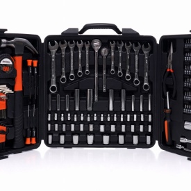 Trusă profesională de scule KraftDele 140 piese KD10462, cu valiză, biți, tubulare, chei și accesorii pentru atelier și garaj - Img 4