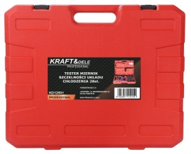 Trusă profesională pentru testarea etanșeității sistemului de răcire KraftDele KD12501 – 28 piese, Manometru 0-2.5 bar, Adaptor universal, Set complet - Img 12