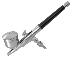 Aerograf de precizie VERKE AB-130, pistol pentru vopsire fină și retușuri, duză 0,3 mm, rezervor 7 ml - Img 2