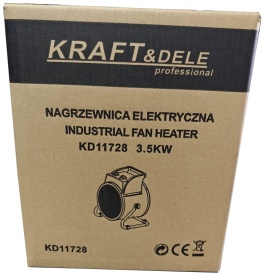 Aerotermă electrică KraftDele KD11728, 3,5 kW, 230V, cu ventilator și termostat, pentru garaj, atelier și spații închise - Img 11
