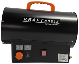 Aerotermă pe gaz KraftDele KD11700 25 kW cu termostat digital și reductor, pentru încălzire rapidă în atelier, garaj sau șantier - Img 7