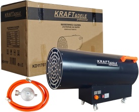 Aerotermă pe gaz LPG 100 kW KraftDele KD11707 cu termostat automat, reductor și furtun pentru încălzirea spațiilor mari - Img 12