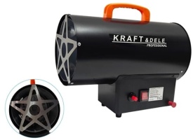 Aerotermă pe gaz LPG KraftDele KD11704, 25 kW, debit aer 320 m³/h, cu furtun și reductor - Img 4