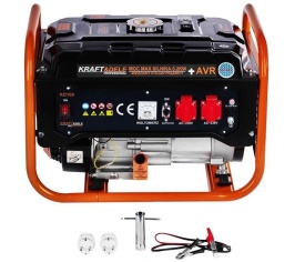 Agregat de curent monofazat KraftDele KD160, 3500W, 230V/12V, pornire manuală, rezervor 15L - Img 3