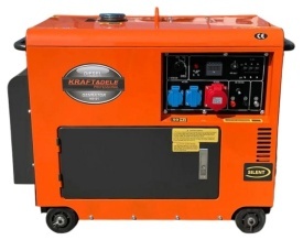 Agregat diesel trifazat KraftDele KD121, 7000W putere continuă, 230V/400V/12V, AVR și ATS, pornire electrică și manuală