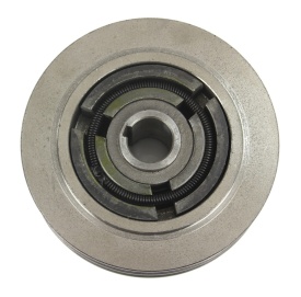 Ambreiaj centrifugal Mar-Pol 147x25 mm pentru mai compactor, cu 2 curele și prindere pe pană - Img 3