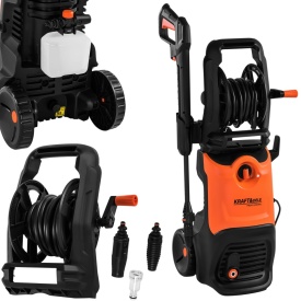 Aparat de spălat cu presiune KraftDele KD5382, 3200W, 250/280 bar, cu pianownică, furtun pe tambur și accesorii - Img 2
