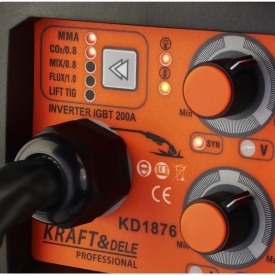 Aparat de sudură invertor KraftDele KD1876 MIG/MAG, MMA, FLUX și TIG Lift, 230V, 200A - Img 7