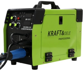 Aparat de sudură invertor MIG/MMA 250A KraftDele KD1837, tehnologie IGBT, alimentare 230V, podaj intern de sârmă
