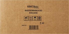 Aparat manual de umplut cârnați KraftDele KD4132, capacitate 5 kg, 4 pâlnii, inox, pentru preparate de casă și mezeluri - Img 8