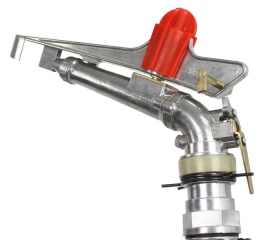 Aspersor agricol Mar-Pol 360° cu 2 duze, racord 2 inch, pe stativ pliabil cu 3 picioare, pentru irigarea culturilor - Img 2