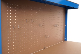 Banc de lucru pentru atelier KraftDele KD640, 1200 x 600 mm, cu sertar, panou pentru scule și raft inferior 80 kg - Img 4
