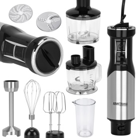 Blender de mână multifuncțional KraftDele KD4182, 1500W, 12 viteze, Turbo și set complet de accesorii pentru mixare și tocare - Img 2
