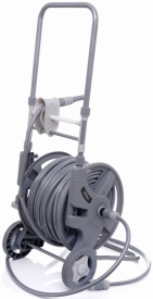 Cărucior grădină cu furtun 45m + 2m 1/2” KraftDele KD2078 – cadru aluminiu, set complet udare - Img 6