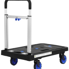 Cărucior pliabil de transport cu platformă KraftDele KD3093, capacitate 150 kg, pentru depozit, firmă și uz gospodăresc - Img 1