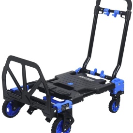Cărucior transport pliabil 2 în 1 KraftDele KD3094, platformă magazie și transport marfă, capacitate maximă 150 kg - Img 6