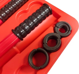 Cleste sertizare hidraulic pentru tevi PEX MaxRom, tip U si TH, cu 8 matrite, cap rotativ 360° si manere telescopice - Img 10