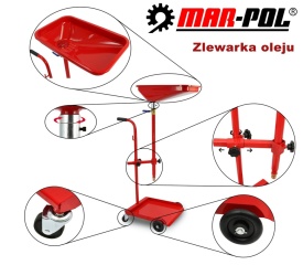 Colector mobil pentru scurgerea uleiului în butoi Mar-Pol M78310, cu cuvă rotativă 360° și înălțime reglabilă - Img 6