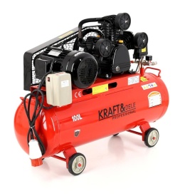 Compresor de aer cu ulei KraftDele KD405, 100L, 3 pistoane, 400V, 8 bar, transmisie pe curea - Img 9