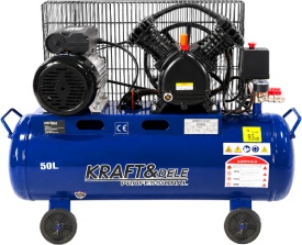 Compresor de aer cu ulei KraftDele KD4075, 50L, 480 l/min, 2,8 kW, 8 bar, cu transmisie pe curea