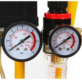 Compresor de aer cu ulei Mar-Pol Huragan 24L, 1,5 kW, 8 bar, 216 l/min, cu regulator și 2 manometre - Img 8