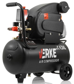 Compresor de aer cu ulei VERKE 24L, 2 CP, 130 l/min, 8 bar, rezervor 24 litri pentru atelier și scule pneumatice - Img 3
