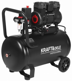 Compresor Fără Ulei 50L 2500W 290L/min – Profesional pentru Atelier, Stomatologie & Barbershop | KraftDele KD4082