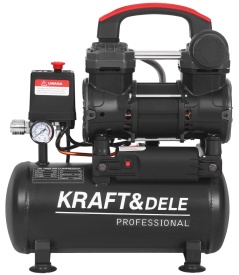 Compresor Fără Ulei 9L 850W 8 Bar – Compact, Silențios și Ideal pentru Atelier & Barbershop | KraftDele KD4080 - Img 2
