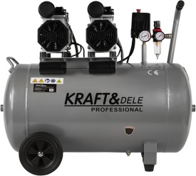 Compresor fără ulei KraftDele KD1398, rezervor 100L, 2 x 1500W, 8 bar, 230V, pentru atelier, garaj și utilizare gospodărească - Img 5