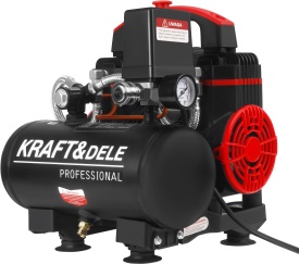 Compresor fără ulei KraftDele KD4069, 950W, rezervor 5L, 8 bar, 125 l/min, cu manometru și presostat