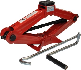 Cric auto trapezoidal 1,5T KraftDele KD384, cu înălțime de ridicare 95-370 mm și tampon din cauciuc pentru protecția caroseriei