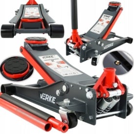 Cric hidraulic tip crocodil 3T MaxRom, profil jos, pompă dublă, cu roți de deplasare, pentru service auto și mașini joase - Img 11