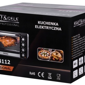 Cuptor electric de masă KraftDele KD4112, 48L, 2000W, cu funcție rotisor, convecție și accesorii pentru coacere - Img 10