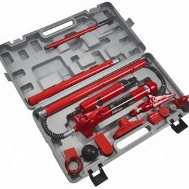 Depărtător hidraulic 10T KraftDele KD327 cu pompă separată, extensii și accesorii, pentru tinichigerie și service auto - Img 4