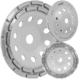 Disc diamantat cupă segmentat VERKE 180 mm pentru șlefuirea betonului, pietrei, cărămizii și suprafețelor dure - Img 2