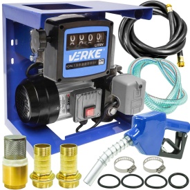 Distribuitor de combustibil autoamorsant VERKE V80152, mini stație alimentare 230V, 70 l/min, cu pistol automat și contor - Img 9