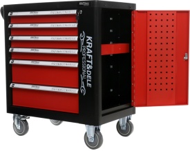 Dulap mobil cu scule 263 piese KraftDele KD362 – cărucior atelier cu 6 sertare și dulap lateral - Img 11