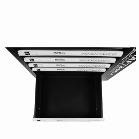Dulap mobil de scule gol KraftDele KD1070, cărucior atelier cu 7 sertare, blat metalic și compartiment inferior cu închidere - Img 4