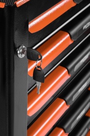 Dulap mobil pentru scule KraftDele KD1079 – cărucior atelier cu 7 sertare, blat metalic și raft lateral - Img 10