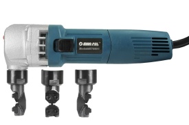 Foarfecă electrică pentru tablă Mar-Pol M79301, cu matrițe pentru tablă cutată și plată, corp metalic și valiză - Img 7