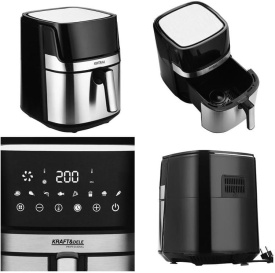 Friteuză cu aer cald 8L KraftDele KD4101, 1850W, panou tactil LED, 8 programe, grill superior - Img 2