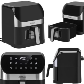 Friteuză cu aer cald fără ulei KraftDele KD4108, 6L, 2000W, display LED, 10 programe, temperatură reglabilă 80-200°C - Img 2