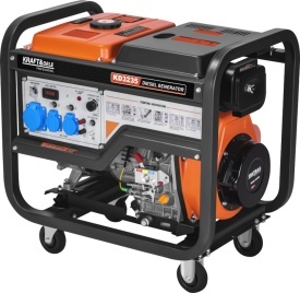 Generator de curent diesel KraftDele KD3235, 230V, 7-8 kW, monofazat, cu AVR și pornire manuală/electrică
