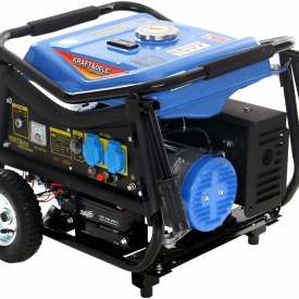 Generator de curent monofazat KraftDele KD144, 3000W, 230V/12V, benzina, pornire electrică și manuală