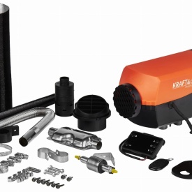 Încălzitor staționar pe motorină 8 kW 12V KraftDele KD11781, cu LCD, telecomandă și rezervor 10L - Img 5