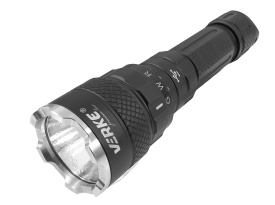 Lanternă LED din aluminiu MaxRom 1500 lm cu lumină albă, roșie și verde, acumulator 2000 mAh, rază de iluminare până la 480 m - Img 4