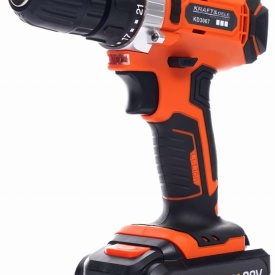 Mașină de găurit și înșurubat cu acumulator KraftDele KD3067, 20V Li-Ion, LCD, 2 acumulatori și valiză