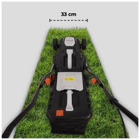 Mașină de tuns gazon pe acumulator KraftDele KD5550, 21V, baterie 4Ah, coș 32L, reglaj înălțime 25-65 mm - Img 4