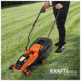 Mașină de tuns iarba cu acumulator KraftDele KD5410, 20V, baterie 6Ah, coș colector 30L, reglaj tăiere 25-65 mm - Img 3