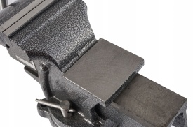 Menghină rotativă de banc cu nicovală 100 mm MaxRom, corp din fontă, fălci înlocuibile, deschidere maximă 100 mm - Img 3